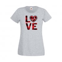 Дамска тениска Свети Валентин Love 3, снимка 3 - Тениски - 35647095