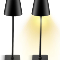 Комплект от 2 бр ЛЕД акумулаторни лампи- кафяви-метал, снимка 8 - Настолни лампи - 44694768