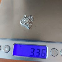 Сребърна висулка сърце , снимка 2 - Колиета, медальони, синджири - 34106680