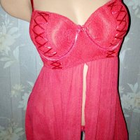 Секси нощничка в червено + подарък полупрашки, снимка 3 - Бельо - 31766857