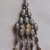 Дамско златно колие(медальон) с диаманти-злато,сребро , снимка 2 - Колиета, медальони, синджири - 42795288