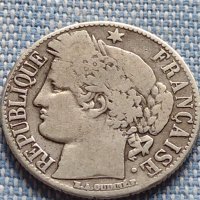 Сребърна монета 1 франк 1872г. Париж Франция 36486, снимка 4 - Нумизматика и бонистика - 42903633