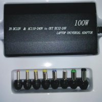 Адаптер зарядно за лаптоп 100w Meind комбинирано 220v/12v 100W Notebook power adapter зарядно,Захран, снимка 4 - Захранвания и кутии - 13066140