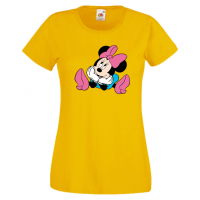 Дамска тениска Minnie Mouse 5 Подарък,Изненада,Рожден ден,, снимка 10 - Тениски - 36530772