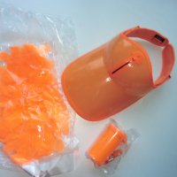 оранжев летен комплект, снимка 1 - Шапки, шалове и ръкавици - 37666707