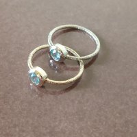 Златен пръстен с естествен топаз, снимка 6 - Пръстени - 34213463