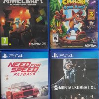 Minecraft Crash Nfs Mortal игри за Плейстейшън4 пс4 ps4 playstation4 , снимка 1 - Игри за PlayStation - 30289954