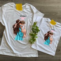 Комплект еднакви тениски за майка и дъщеря, комплект МАМА И АЗ, снимка 14 - Детски тениски и потници - 36898736