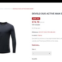 DEVOLD DUO ACTIVE GO 237 224 A 80% Merino Wool размер М за лов термо блуза 80% Мерино Вълна - 806, снимка 3 - Блузи - 44162554