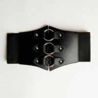 ❤️Elastic Three-Ring Black Corset Belt, снимка 1 - Колани - 38029996