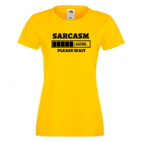 Дамска тениска Sarcasm Loading,Loading,Please wait,батерия,Изненада,Подарък, снимка 8 - Тениски - 36422235