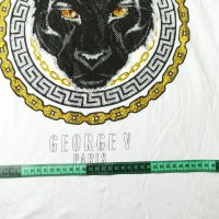Бяла мъжка памучна тениска Avenue George V Paris  , снимка 7 - Тениски - 40660588