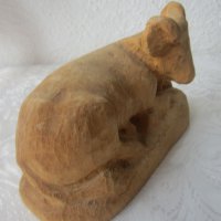 Вол бик крава дървена фигура статуетка, снимка 6 - Статуетки - 37587768
