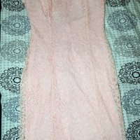 Розова дантелена рокля, снимка 1 - Рокли - 31894245
