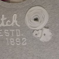 Разпродажба! Abercrombie & Fitch маркова дамска тениска, L, снимка 7 - Тениски - 38252311