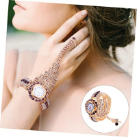 fashion 3v1 дамски часовник гривна и пръстен Цвета е според наличността в склада, снимка 2 - Бижутерийни комплекти - 44638863