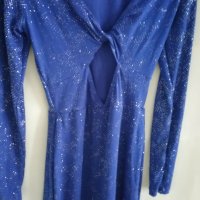 Дамска рокля лукс ,кралско синьо, на фирма Topshop   18 , снимка 7 - Рокли - 29455486