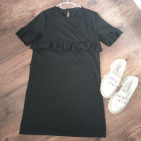 Черна рокля Zara, снимка 3 - Рокли - 44640910