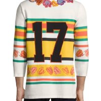 Paul Smith Embroidered Floral Peace Hockey Мъжка Блуза тип Пуловер size S, снимка 2 - Блузи - 42206569