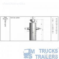 Хидравличен цилиндър HYVA ULB -110-5-1240-K169-40-1/2”HC, снимка 2 - Части - 36508738