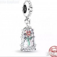 Outlet Sale Висящ сребърен елемент Пандора,Disney,"Вечната роза"/нов, снимка 1 - Колиета, медальони, синджири - 37695917