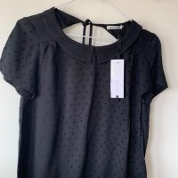 Нова черна дамска блуза, снимка 4 - Тениски - 40065104