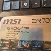 MSI CR720 MS1736 Лаптоп, снимка 6 - Лаптопи за работа - 37437807