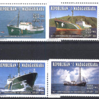 Чисти марки Кораби 1996 от Мадагаскар  , снимка 1 - Филателия - 44670426