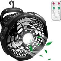 Нов Преносим вентилатор с LED фенер 5200mAh Къмпинг Офис Дом, снимка 1 - Друга електроника - 42230866