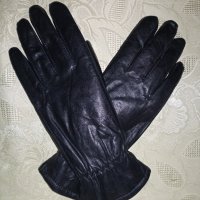 Естествена кожа - Нови черни топли  дамски ръкавици М, снимка 2 - Ръкавици - 42870960