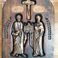 Икона св.св.Петър и Павел, снимка 5 - Дърводелски услуги - 21493329
