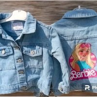 Дънково яке Барби последен 4г, снимка 1 - Детски якета и елеци - 42099326