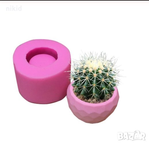 3d Купа купичка саксия релефна силиконов молд форма за декорация торта фондан смола кашпа, снимка 1