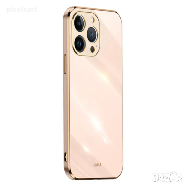 Силиконов калъф XINLI за iPhone 16 Pro Max, Розов, снимка 1