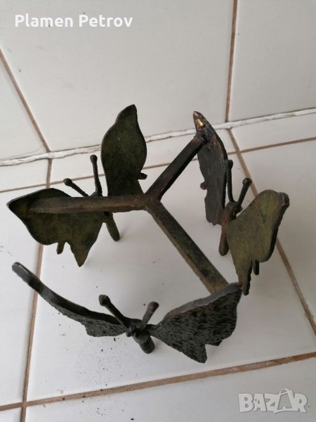 Бронзова поставка, чаши6,пепелник и бонбониера , снимка 1