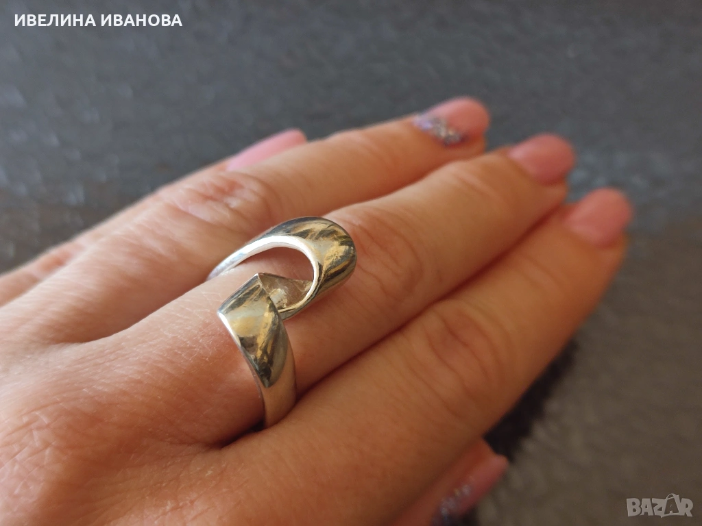 Дамски сребърен пръстен , снимка 1