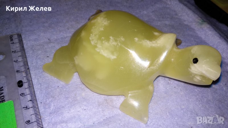 КРАСИВА ГОЛЯМА КОСТЕНУРКА от МРАМОРЕН ОНИКС АРТ ФИГУРКА СТАТУЕТКА МАЙСТОРСКА РЪЧНА ИЗРАБОТКА 33995, снимка 1