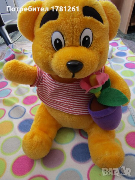 Плюшена играчка голям жълт мечок, снимка 1