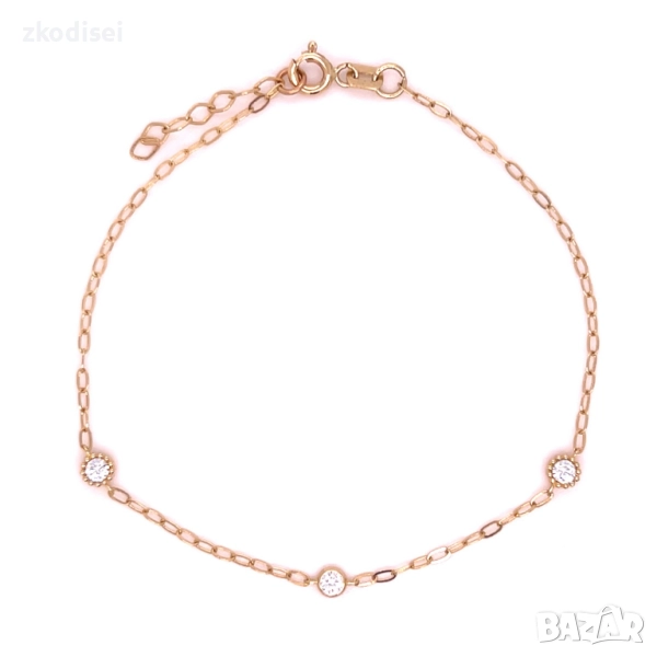 Златна дамска гривна 1,11гр. 19,5см. 14кр. проба:585 модел:33709-4, снимка 1