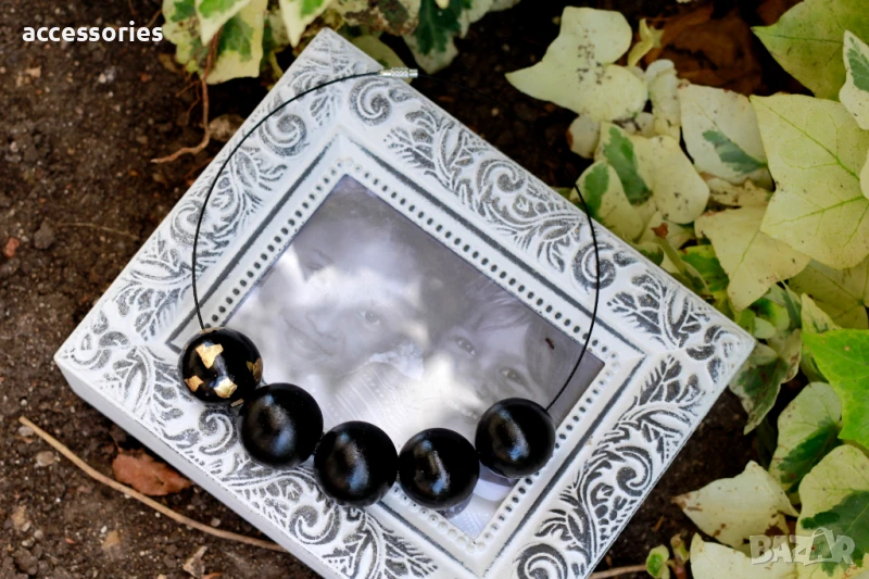 Ръчно изработен гердан "Black Elegance" – от BloomWood , снимка 1