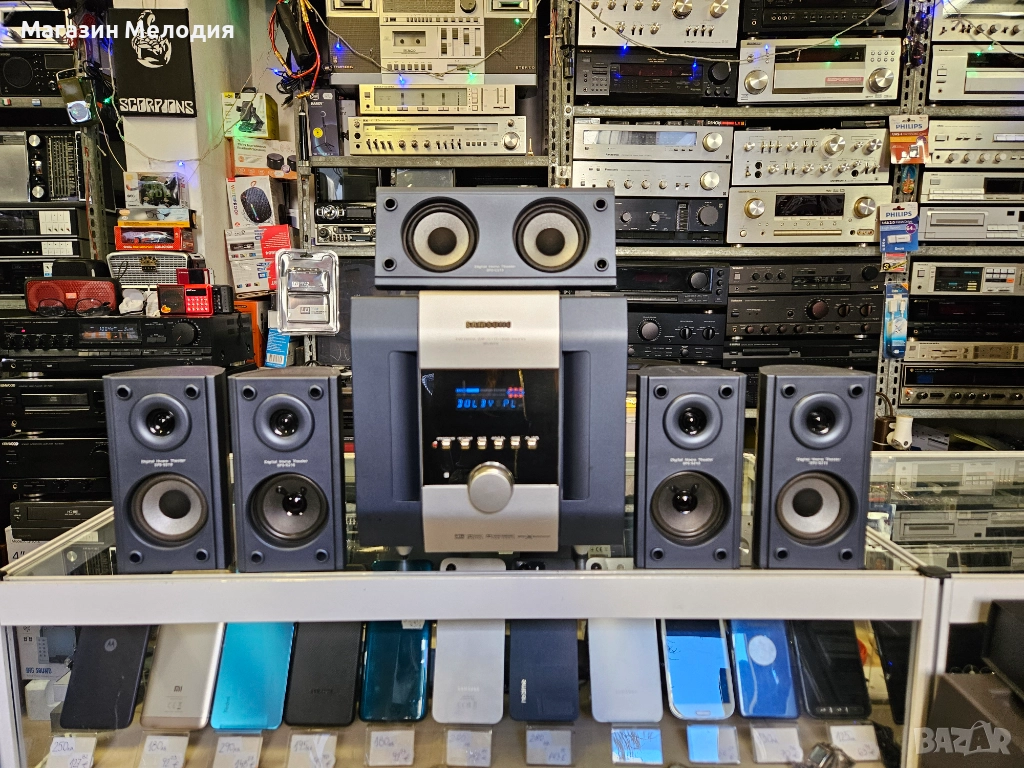 5.1 система за домашно кино и музика Samsung SPS-W210  Бас каса, център и 4 колони.  В отлично техни, снимка 1