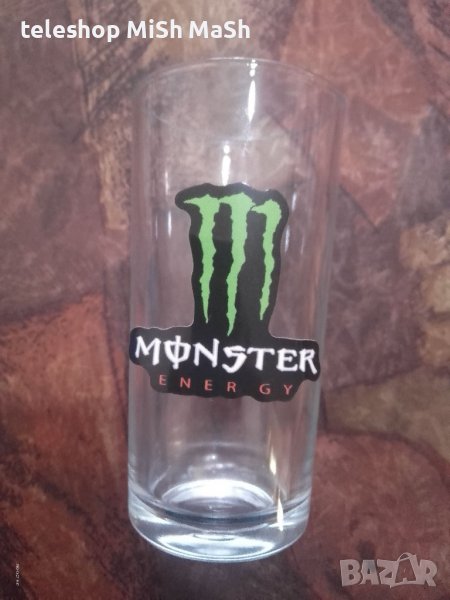 ***ТОП*** Стъклена безцветна чаша с различни лога на Монстър Енерджи Monster Energy , снимка 1