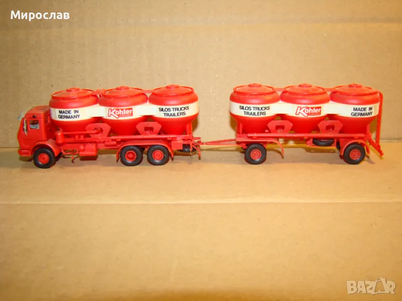 KIBRI 1:87 H0 MERCEDES ТИР КАМИОН ИГРАЧКА МОДЕЛ ЦИСТЕРНА, снимка 1