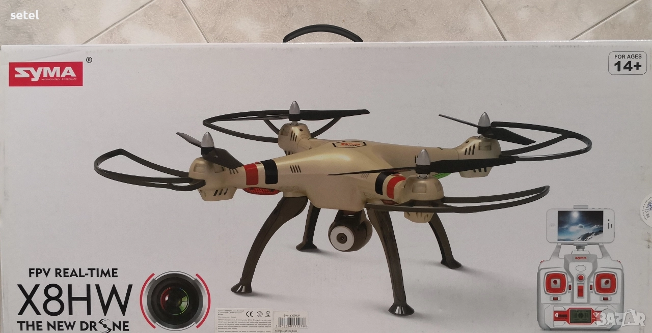 Дрон SYMA X8HW с 2mpx камера LED светлини, снимка 1
