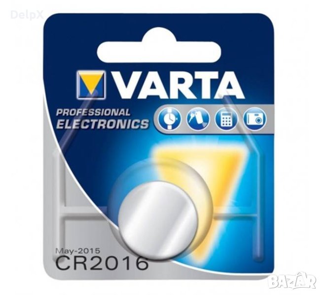 Литиева плоска батерия VARTA 3V CR2016 (DL2016), снимка 1