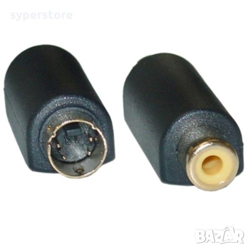 Преходник от S-video мъжко към Един Чинч женски 1.5см Roline Adaptor SVHS-M, RCA-F, снимка 1