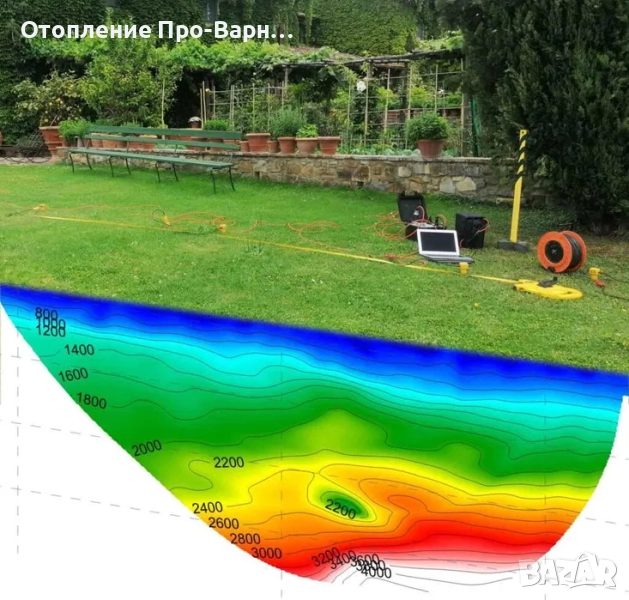 3D ПРОФЕСИОНАЛНО ИЗМЕРВАНЕ ЗА ВОДА С ЕЛЕКТРОРЕЗИСТИВЕН ТОМОГРАФ, снимка 1