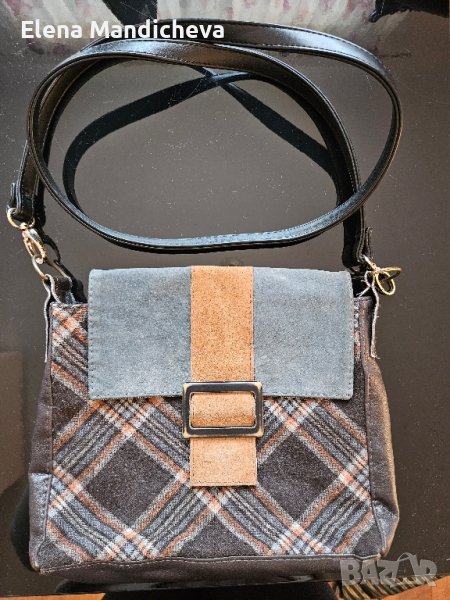 Артистична Чанта от Happy Owls Antoinette Deli Atelier, естествена кожа и естествен велур, снимка 1