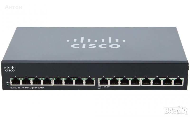 Cisco SG 100-16 16-Port Unmanaged Gigabit Switch, снимка 1