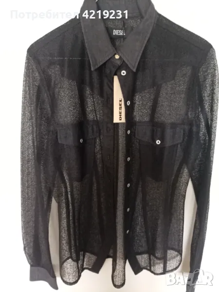 Риза Diesel от черна дантела, снимка 1